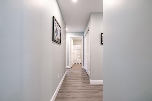 144 Ridley Rd, Sanford, ME 04073 - hall featuring baseboards and light wood-style flooring