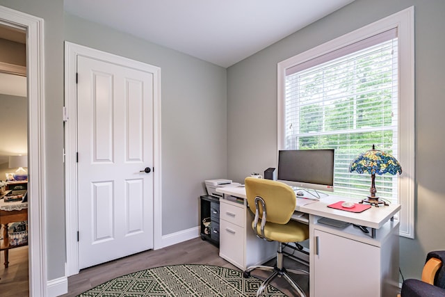 144 Ridley Rd, Sanford, ME 04073 - office featuring dark wood-style floors