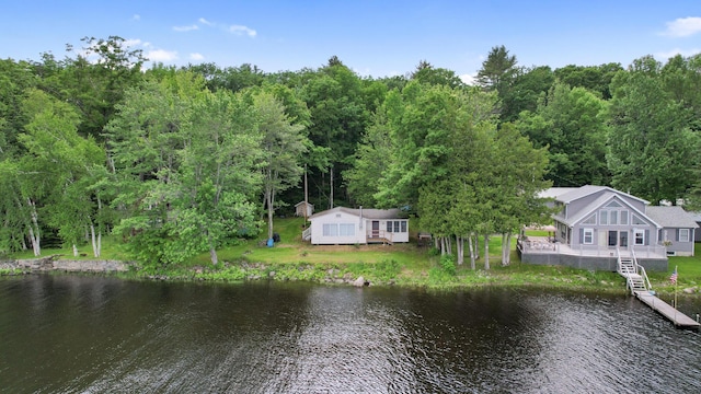 19 Davis Ln, Burnham, ME 04922 - water view featuring a heavily wooded area