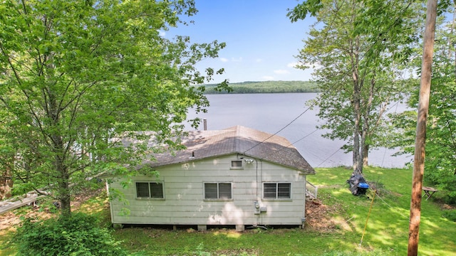 19 Davis Ln, Burnham, ME 04922 - rear view of house featuring a water view