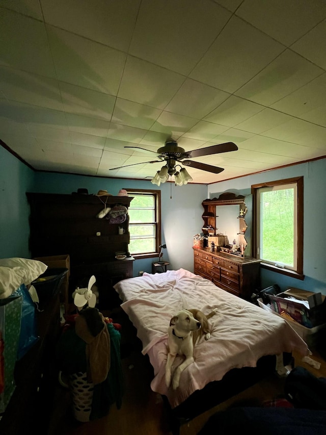 358 Swain Rd, Rumford, ME 04276 - bedroom featuring a ceiling fan