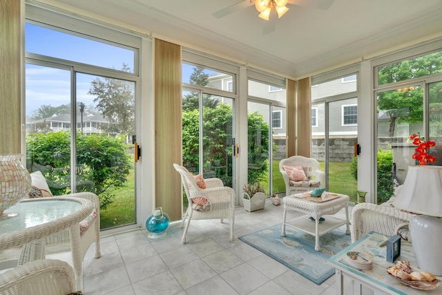 86 Farragut Way Unit 86, Kennebunk, ME 04043 - sunroom with ceiling fan