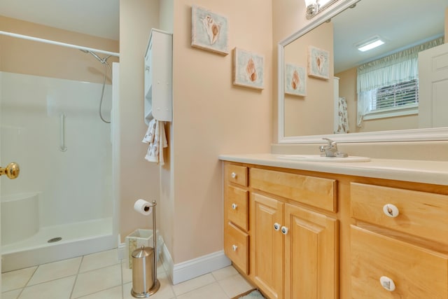 86 Farragut Way Unit 86, Kennebunk, ME 04043 - full bathroom with tile patterned floors, a shower, and vanity