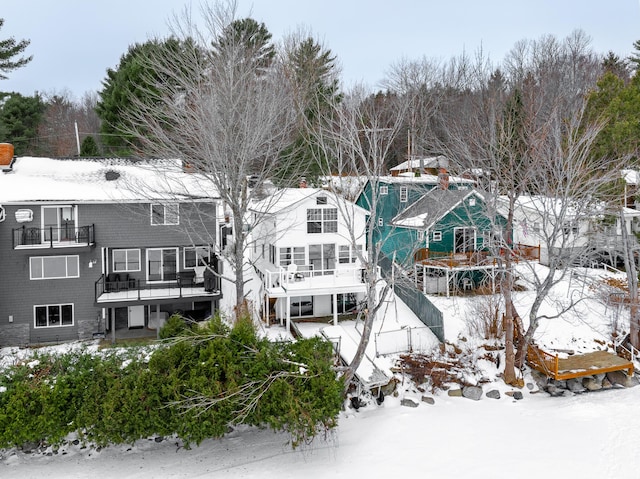 23 Page Rd, Enfield, ME 04493 - view of snowy aerial view