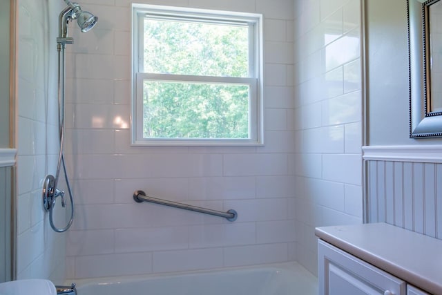 69 Garfield Rd, Auburn, ME 04210 - full bathroom with vanity and shower / washtub combination
