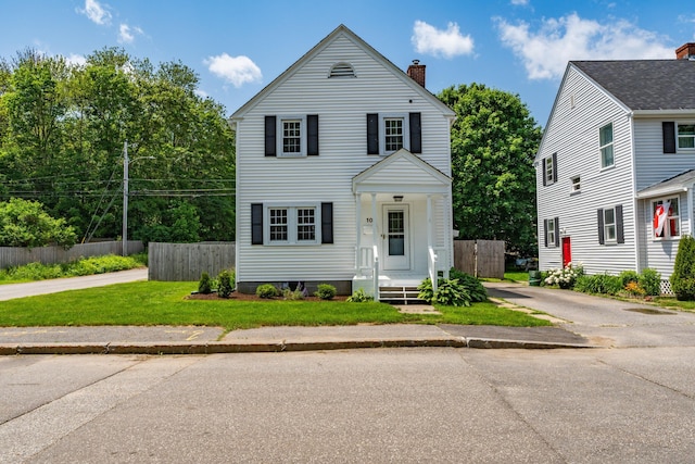 10 Dike Rd, Bath, ME 04530 - traditional-style home featuring a chimney