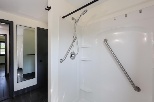 9 Jean St, Kittery, ME 03904 - bathroom with tile patterned flooring and a shower