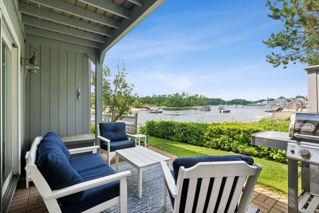 135 Ocean Ave Unit 15, Kennebunkport, ME 04046 - view of patio featuring a water view
