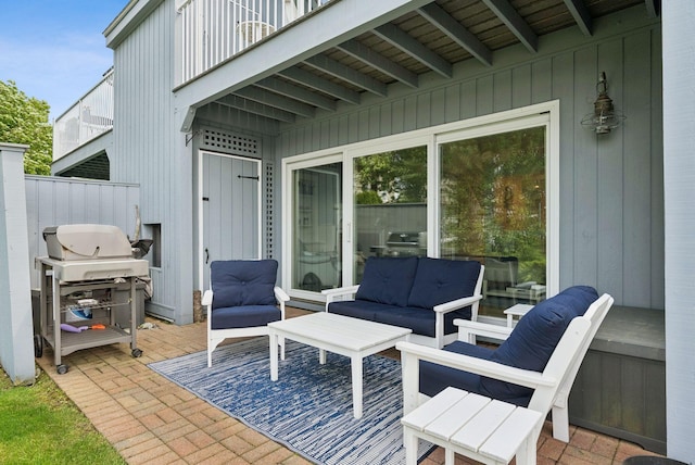 135 Ocean Ave Unit 15, Kennebunkport, ME 04046 - patio / terrace with an outdoor hangout area, area for grilling, and a patio