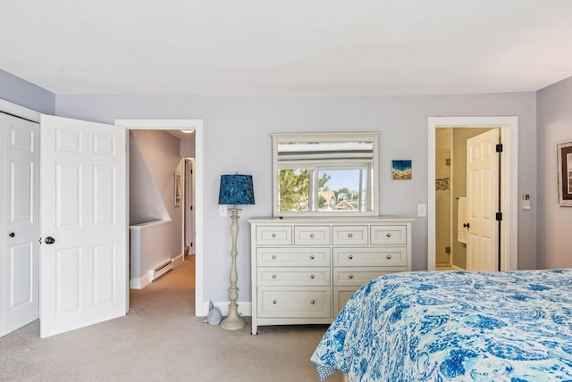 135 Ocean Ave Unit 15, Kennebunkport, ME 04046 - bedroom with baseboard heating and carpet flooring