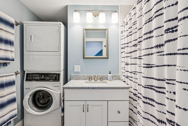 135 Ocean Ave Unit 15, Kennebunkport, ME 04046 - laundry area featuring stacked washer and clothes dryer