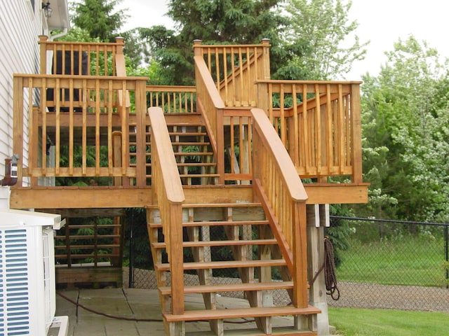 976 Essex St, Bangor, ME 04401 - wooden terrace featuring stairway
