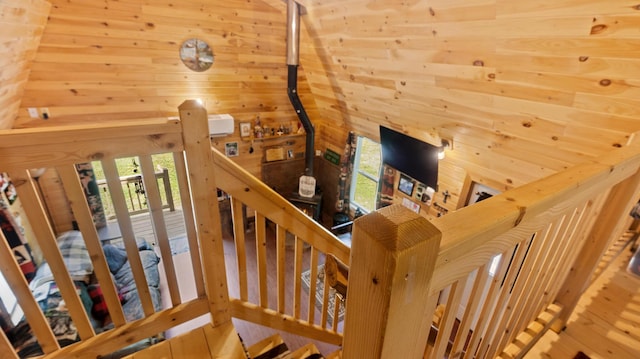 711 Stetson Rd, Exeter, ME 04435 - stairway with wood walls