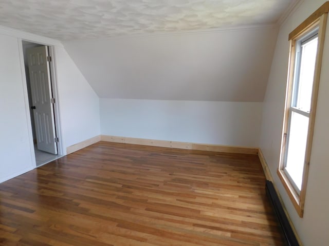 27 Main St, Norridgewock, ME 04957 - bonus room with a baseboard radiator, wood finished floors, and vaulted ceiling
