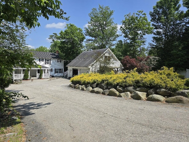 269 Bruckoff Rd, Clifton, ME 04428 - back of property with driveway and a garage