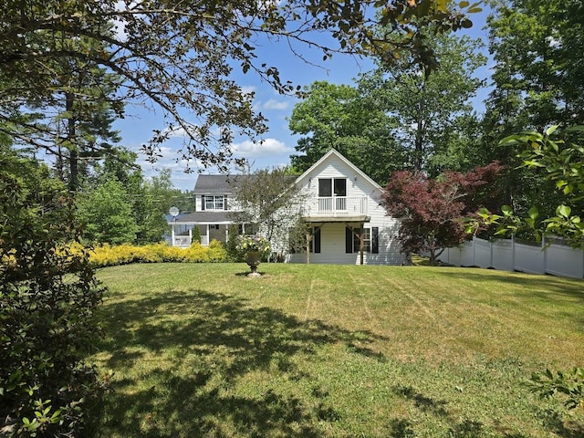 269 Bruckoff Rd, Clifton, ME 04428 - rear view of house featuring a balcony