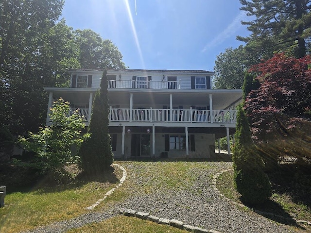 269 Bruckoff Rd, Clifton, ME 04428 - back of property featuring a balcony