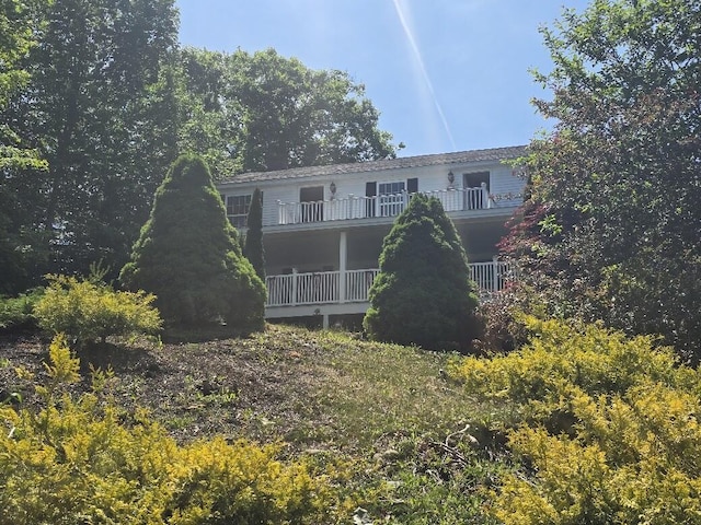 269 Bruckoff Rd, Clifton, ME 04428 - rear view of house featuring a balcony