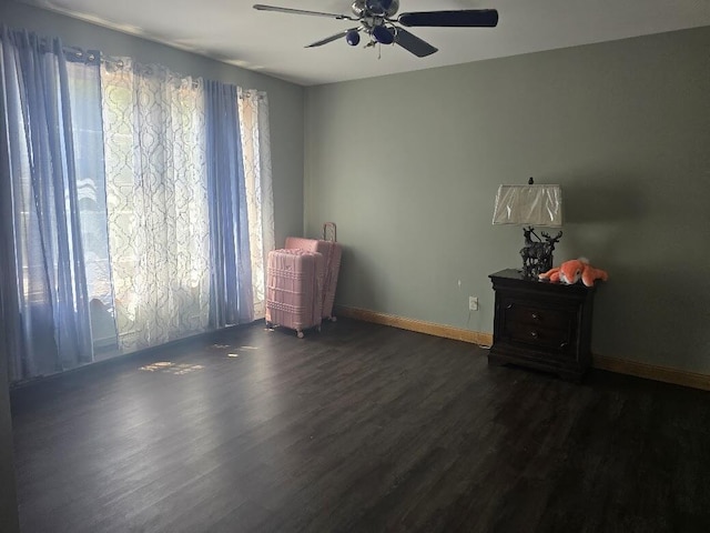 269 Bruckoff Rd, Clifton, ME 04428 - spare room with ceiling fan and wood finished floors