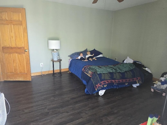 269 Bruckoff Rd, Clifton, ME 04428 - bedroom featuring wood finished floors and a ceiling fan