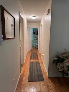 408 Chopps Cross Rd, Woolwich, ME 04579 - hallway featuring light wood-type flooring and baseboards