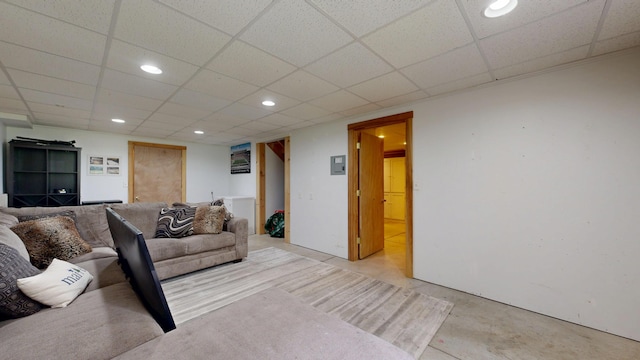 3 Marr Farm Way, Scarborough, ME 04074 - living area featuring concrete floors and recessed lighting
