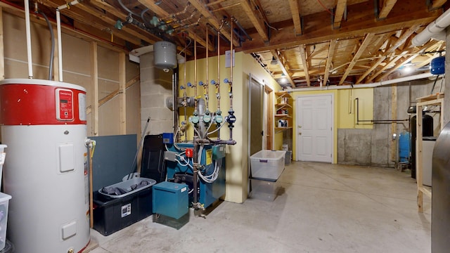 3 Marr Farm Way, Scarborough, ME 04074 - unfinished basement with water heater and a heating unit