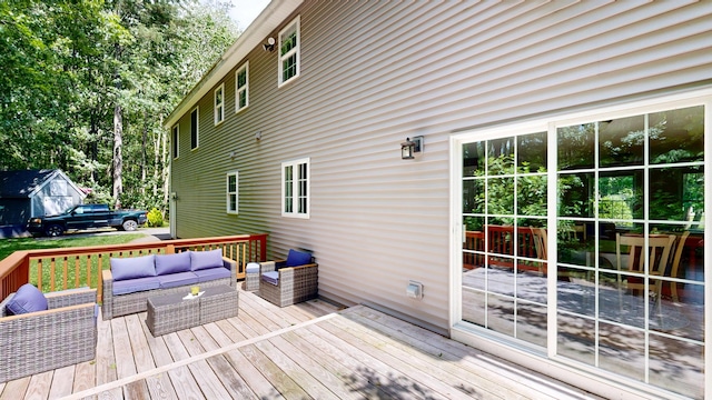 3 Marr Farm Way, Scarborough, ME 04074 - wooden terrace featuring an outdoor living space