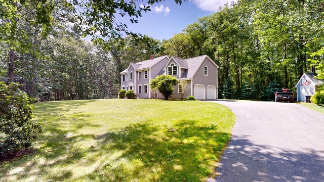 3 Marr Farm Way, Scarborough, ME 04074 - colonial inspired home with an attached garage, driveway, and a front yard