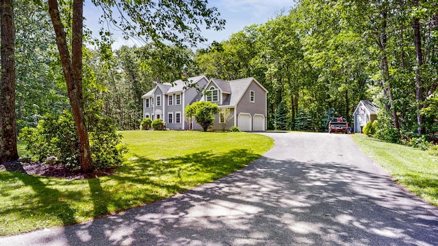 3 Marr Farm Way, Scarborough, ME 04074 - colonial-style house with a garage, a front lawn, and asphalt driveway