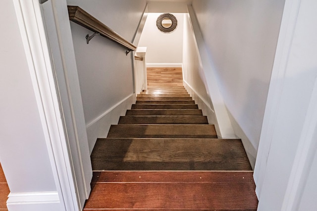 164 State St, Gorham, ME 04038 - staircase featuring wood finished floors