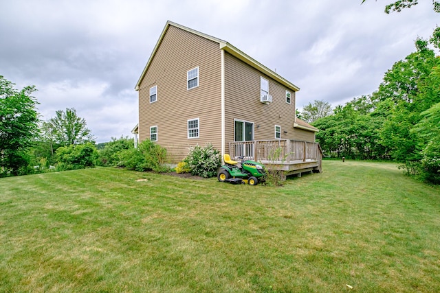 164 State St, Gorham, ME 04038 - back of property featuring a deck and a lawn