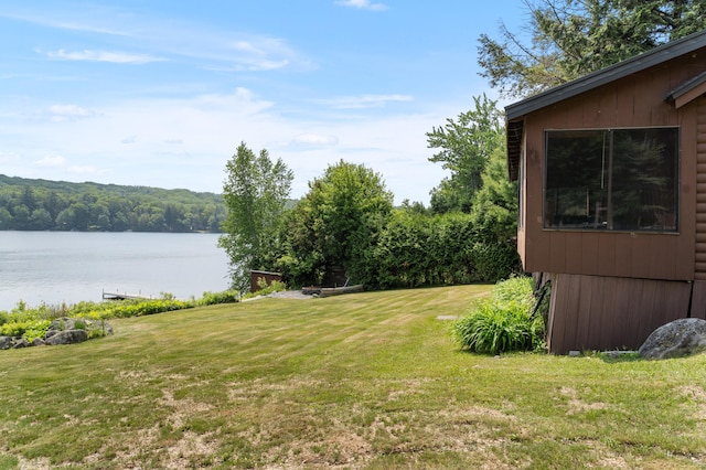 76 Colony Rd, Belgrade, ME 04917 - view of green lawn with a water view