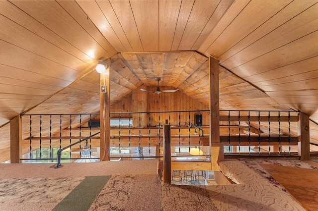 76 Colony Rd, Belgrade, ME 04917 - bonus room featuring wooden ceiling, wooden walls, and vaulted ceiling