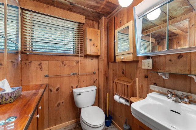 76 Colony Rd, Belgrade, ME 04917 - bathroom with a sink and wood walls