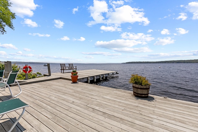 59 Wild Acres Rd, Raymond, ME 04071 - dock area featuring a water view