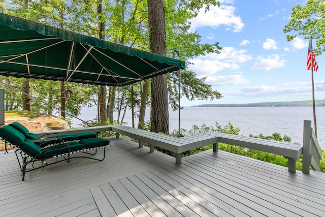 59 Wild Acres Rd, Raymond, ME 04071 - deck with a water view