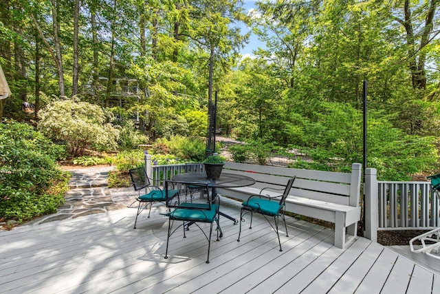 59 Wild Acres Rd, Raymond, ME 04071 - deck with outdoor dining area