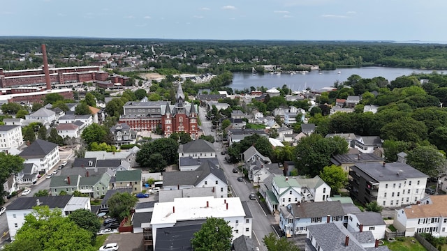 7 Oak St, Biddeford, ME 04005 - aerial view of residential area with a large body of water