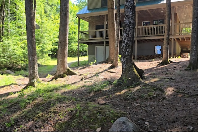 115 Fuller Ln, Denmark, ME 04022 - view of yard with a wooden deck