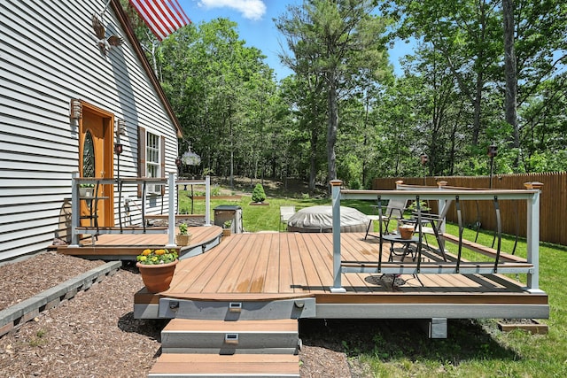 10 Tenacious Way, Augusta, ME 04330 - wooden deck featuring view of scattered trees