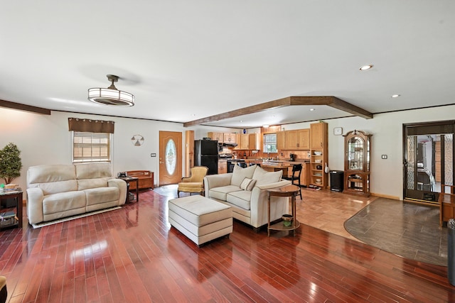 10 Tenacious Way, Augusta, ME 04330 - living room with recessed lighting and dark wood finished floors