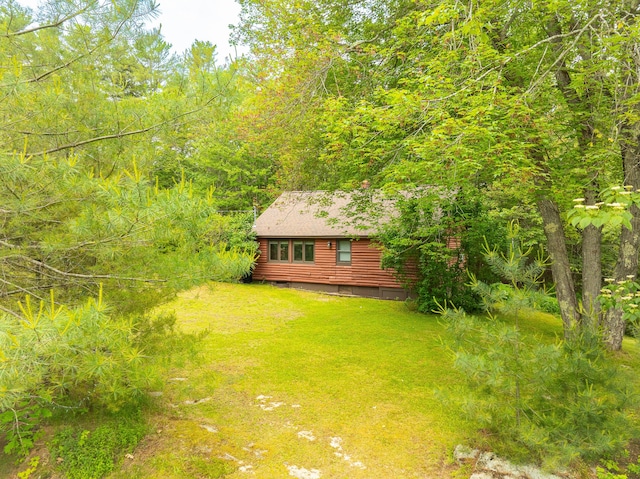 260 Coombs Rd, Brunswick, ME 04011 - view of grassy yard featuring a forest view