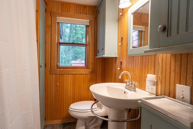 260 Coombs Rd, Brunswick, ME 04011 - bathroom featuring wooden walls and curtained shower