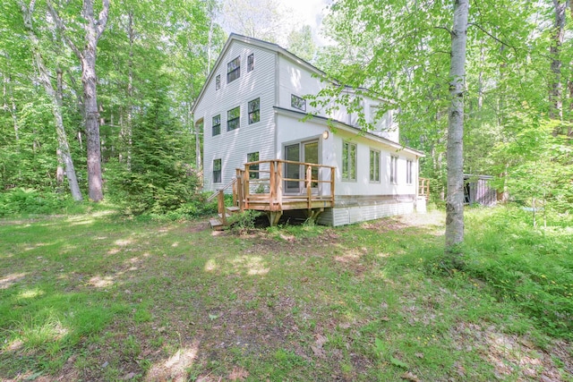 265 Greenacre Rd, Lincolnville, ME 04849 - back of house with a deck