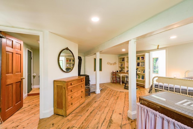 265 Greenacre Rd, Lincolnville, ME 04849 - corridor with light wood-type flooring and recessed lighting