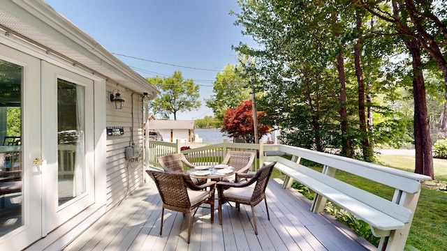 15 Cattail Ln, Monmouth, ME 04259 - deck featuring outdoor dining space