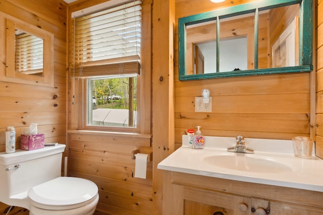 100 Bear Path, Rangeley, ME 04970 - bathroom featuring wood walls and vanity