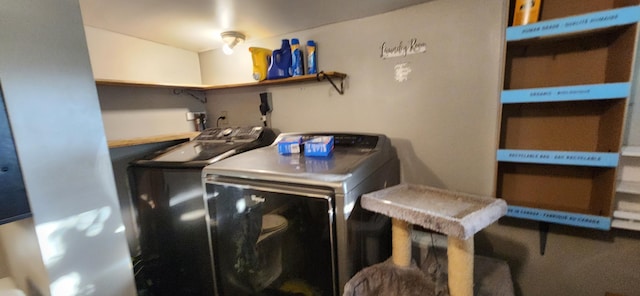 48 Gary St, Paris, ME 04281 - laundry room with separate washer and dryer and carpet flooring