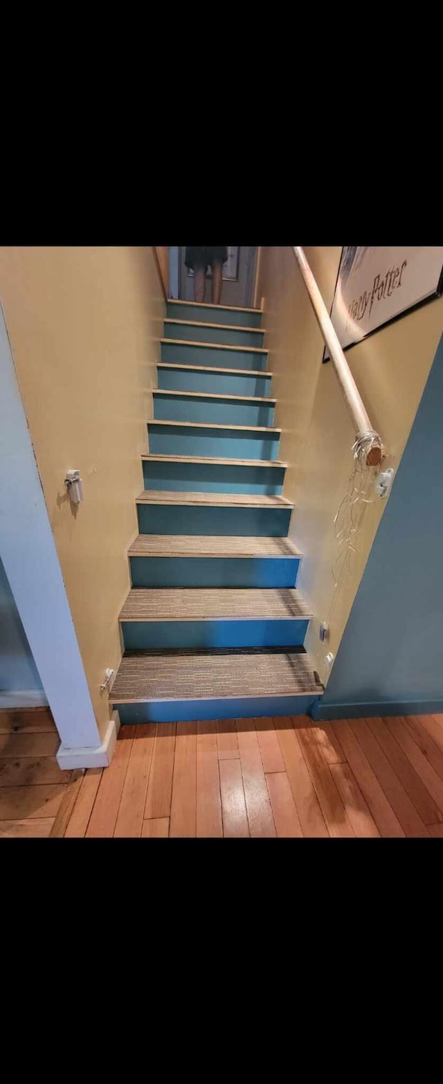 48 Gary St, Paris, ME 04281 - stairway featuring wood-type flooring